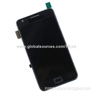 Mobile Phones LCD and Touch Screen with Frame Assembly, in White, for Samsung s2